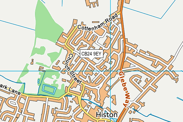 CB24 9EY map - OS VectorMap District (Ordnance Survey)