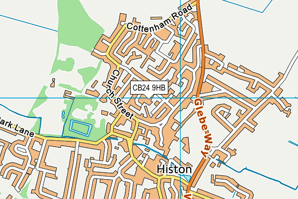 CB24 9HB map - OS VectorMap District (Ordnance Survey)