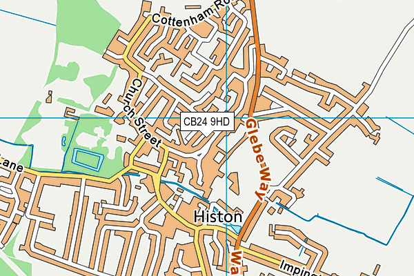 CB24 9HD map - OS VectorMap District (Ordnance Survey)