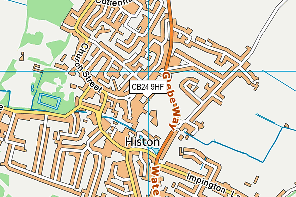 CB24 9HF map - OS VectorMap District (Ordnance Survey)