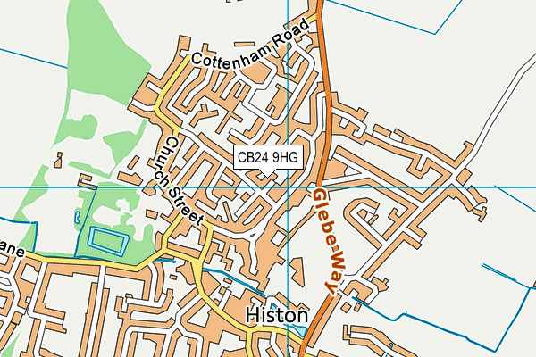 CB24 9HG map - OS VectorMap District (Ordnance Survey)