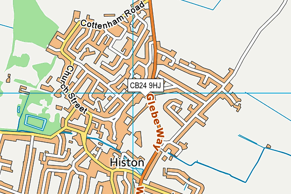CB24 9HJ map - OS VectorMap District (Ordnance Survey)