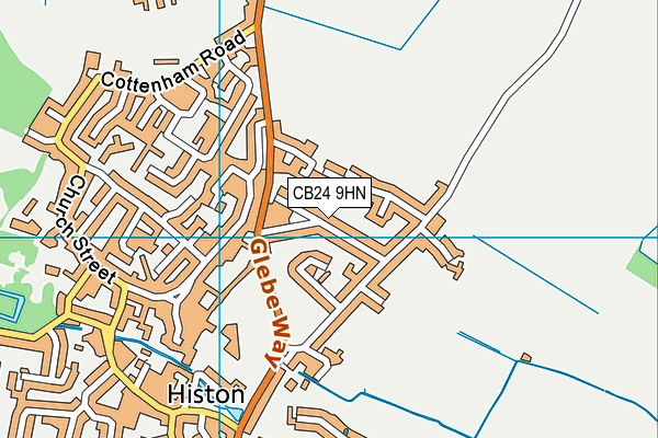 CB24 9HN map - OS VectorMap District (Ordnance Survey)