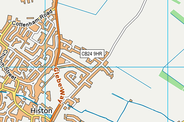 CB24 9HR map - OS VectorMap District (Ordnance Survey)