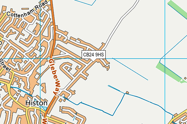 CB24 9HS map - OS VectorMap District (Ordnance Survey)