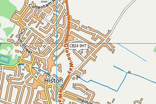 CB24 9HT map - OS VectorMap District (Ordnance Survey)