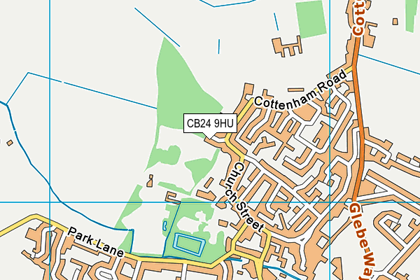 CB24 9HU map - OS VectorMap District (Ordnance Survey)