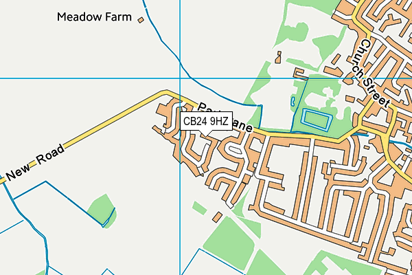 CB24 9HZ map - OS VectorMap District (Ordnance Survey)