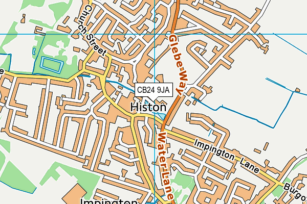 CB24 9JA map - OS VectorMap District (Ordnance Survey)