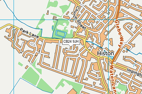 CB24 9JH map - OS VectorMap District (Ordnance Survey)