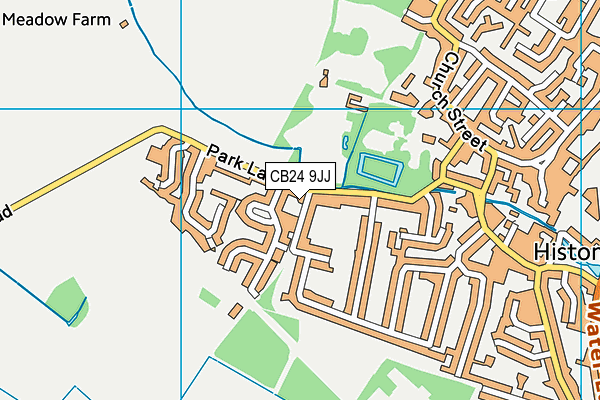 CB24 9JJ map - OS VectorMap District (Ordnance Survey)