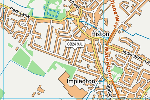 CB24 9JL map - OS VectorMap District (Ordnance Survey)