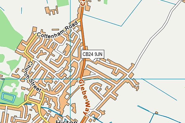 CB24 9JN map - OS VectorMap District (Ordnance Survey)