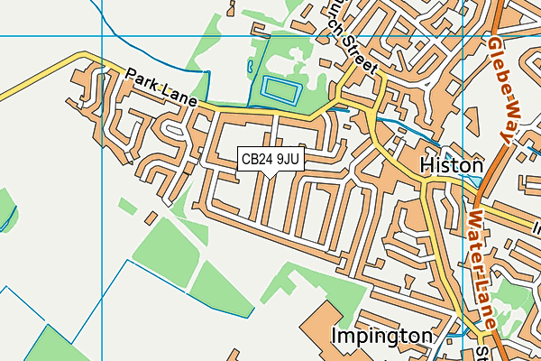 CB24 9JU map - OS VectorMap District (Ordnance Survey)