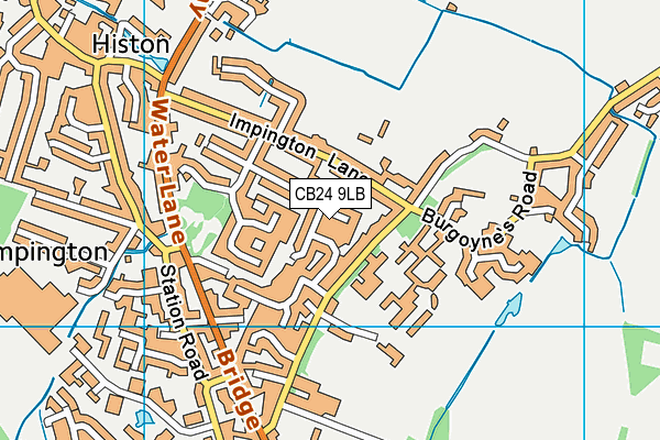 CB24 9LB map - OS VectorMap District (Ordnance Survey)