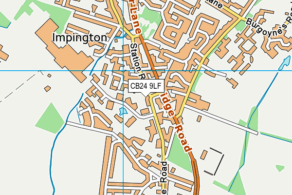 CB24 9LF map - OS VectorMap District (Ordnance Survey)