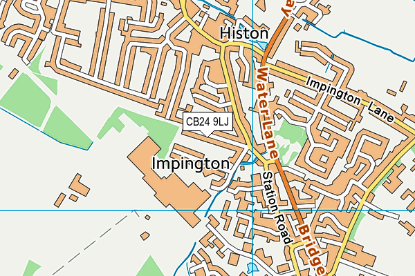 CB24 9LJ map - OS VectorMap District (Ordnance Survey)