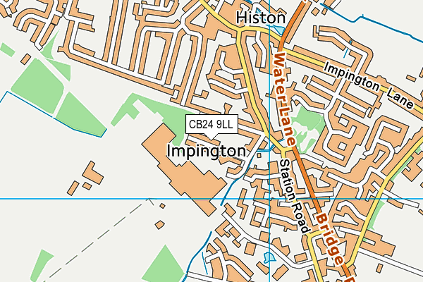Histon Early Years Centre map (CB24 9LL) - OS VectorMap District (Ordnance Survey)