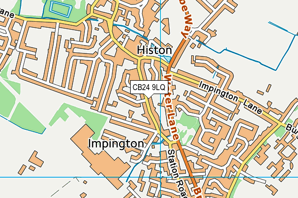 CB24 9LQ map - OS VectorMap District (Ordnance Survey)