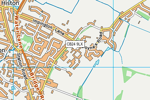 Impington Village College map (CB24 9LX) - OS VectorMap District (Ordnance Survey)