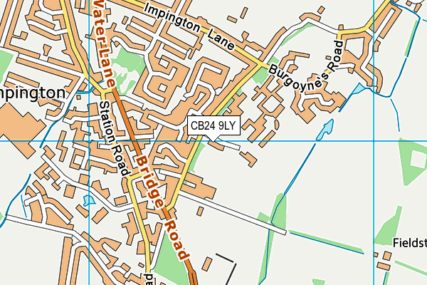The Cavendish School map (CB24 9LY) - OS VectorMap District (Ordnance Survey)