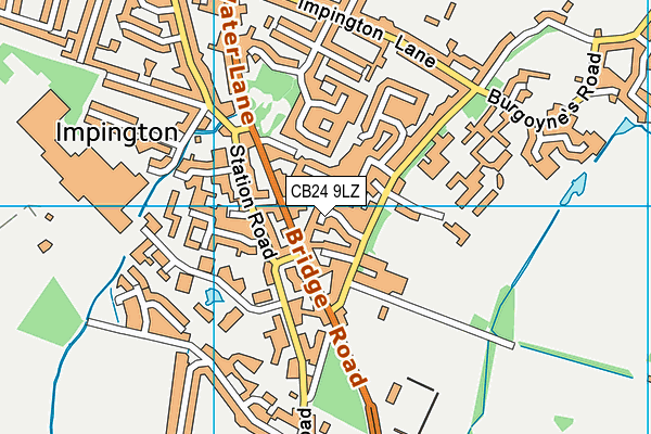 CB24 9LZ map - OS VectorMap District (Ordnance Survey)