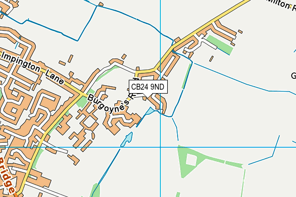 CB24 9ND map - OS VectorMap District (Ordnance Survey)