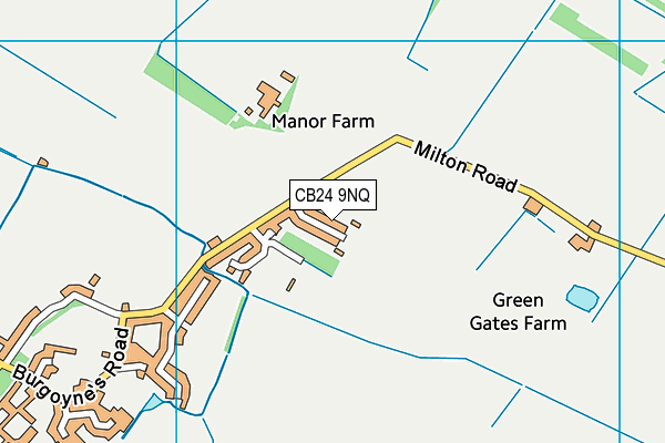 CB24 9NQ map - OS VectorMap District (Ordnance Survey)