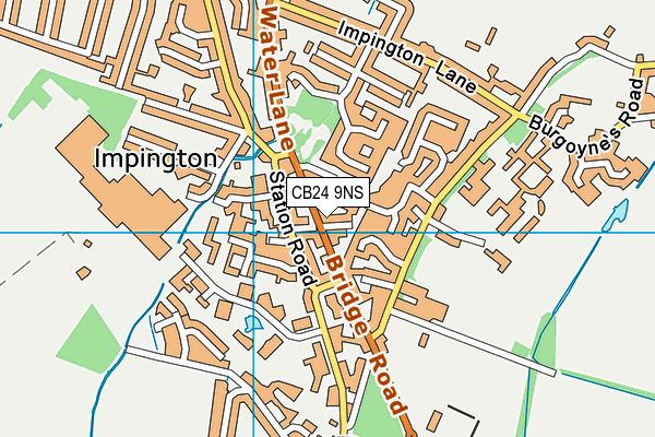 CB24 9NS map - OS VectorMap District (Ordnance Survey)
