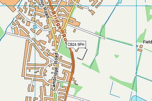 CB24 9PH map - OS VectorMap District (Ordnance Survey)