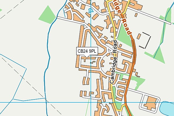 CB24 9PL map - OS VectorMap District (Ordnance Survey)