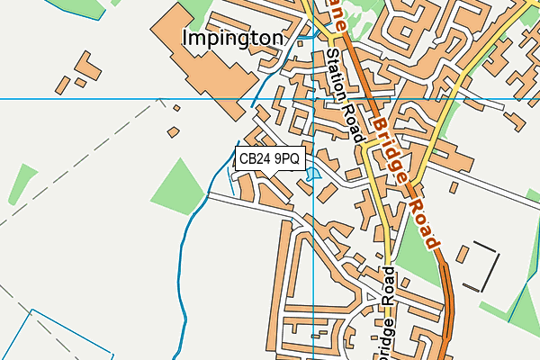 CB24 9PQ map - OS VectorMap District (Ordnance Survey)