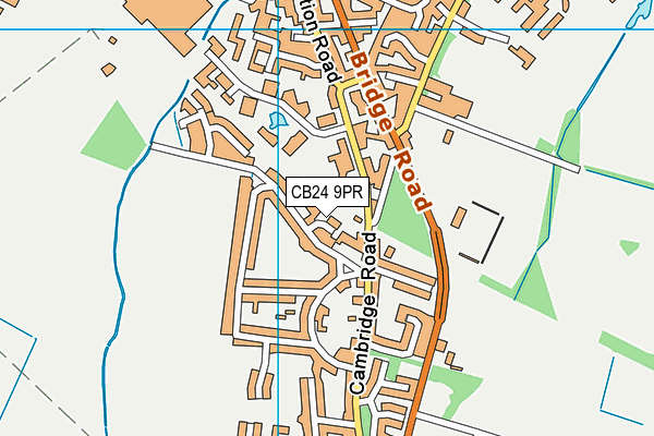CB24 9PR map - OS VectorMap District (Ordnance Survey)