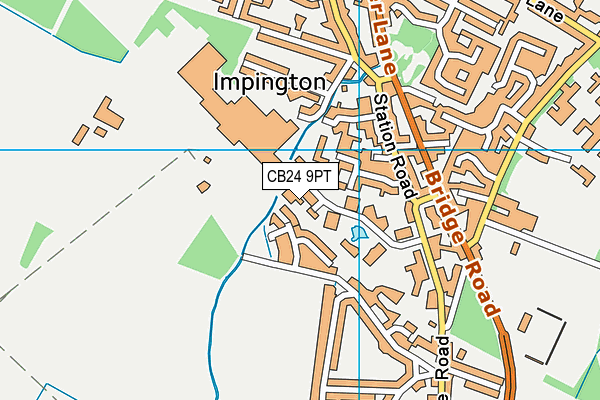 CB24 9PT map - OS VectorMap District (Ordnance Survey)