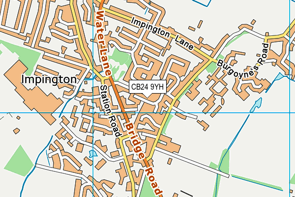 CB24 9YH map - OS VectorMap District (Ordnance Survey)