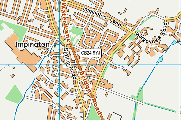 CB24 9YJ map - OS VectorMap District (Ordnance Survey)
