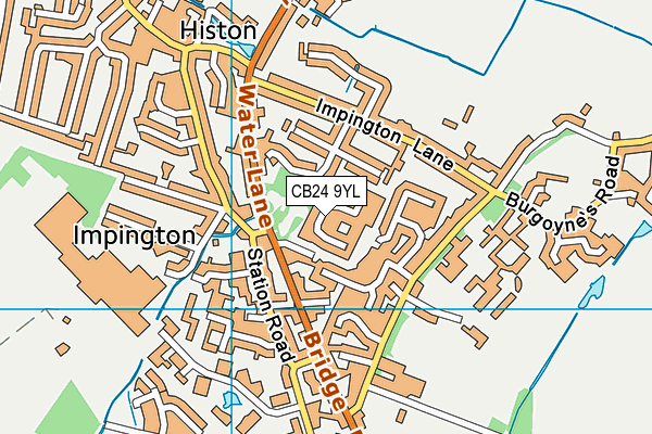 CB24 9YL map - OS VectorMap District (Ordnance Survey)