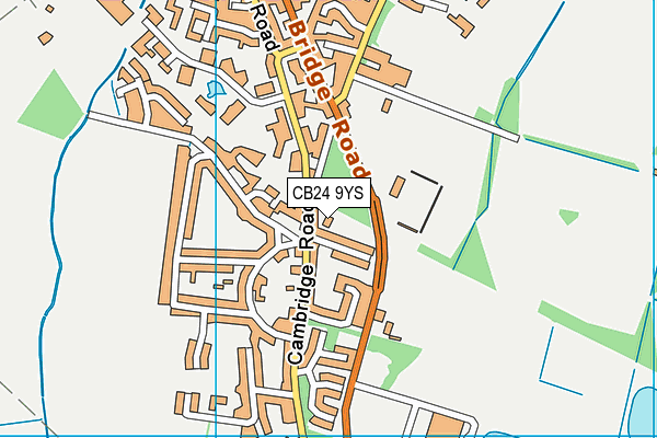 CB24 9YS map - OS VectorMap District (Ordnance Survey)