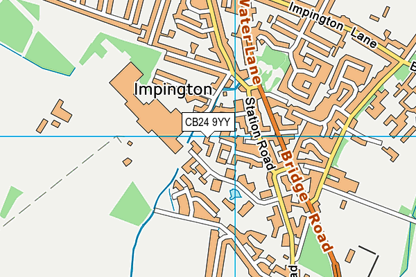 CB24 9YY map - OS VectorMap District (Ordnance Survey)