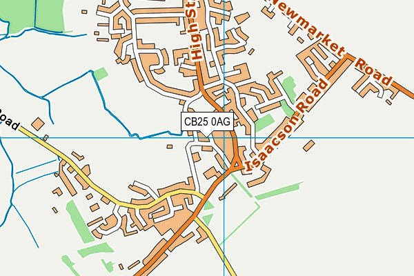 CB25 0AG map - OS VectorMap District (Ordnance Survey)