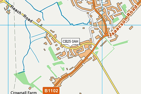 CB25 0AH map - OS VectorMap District (Ordnance Survey)