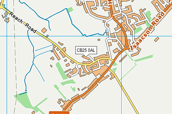 CB25 0AL map - OS VectorMap District (Ordnance Survey)