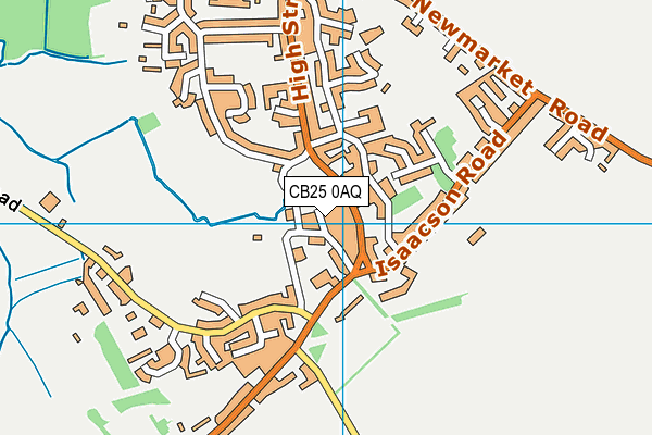 CB25 0AQ map - OS VectorMap District (Ordnance Survey)