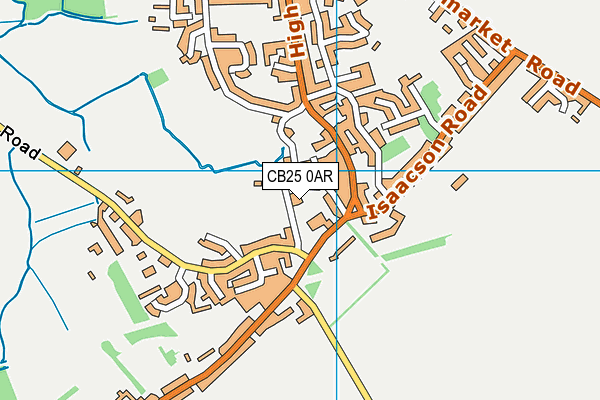 CB25 0AR map - OS VectorMap District (Ordnance Survey)