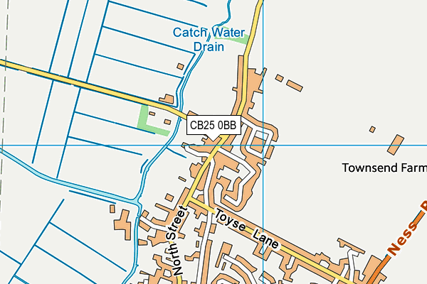 CB25 0BB map - OS VectorMap District (Ordnance Survey)