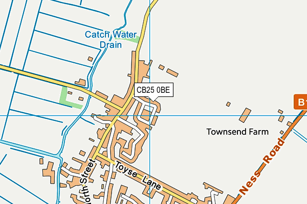 CB25 0BE map - OS VectorMap District (Ordnance Survey)