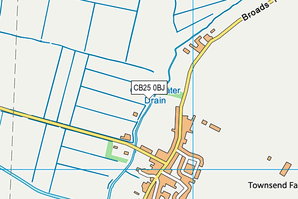 CB25 0BJ map - OS VectorMap District (Ordnance Survey)