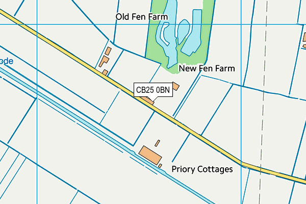 CB25 0BN map - OS VectorMap District (Ordnance Survey)