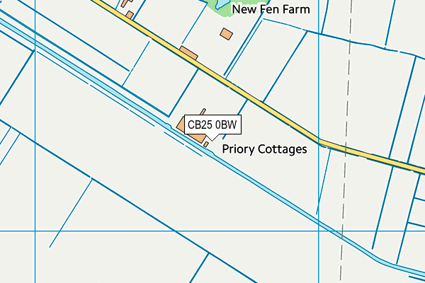 CB25 0BW map - OS VectorMap District (Ordnance Survey)