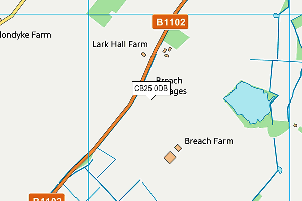 CB25 0DB map - OS VectorMap District (Ordnance Survey)